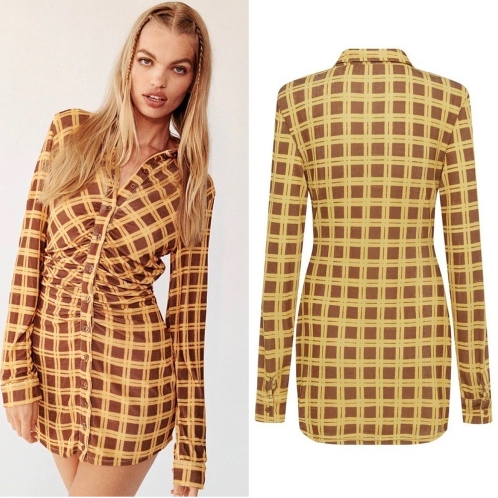 With Jean Cher print dress NWT